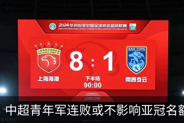 中超青年军连败或不影响亚冠名额 22赛季必须努力
